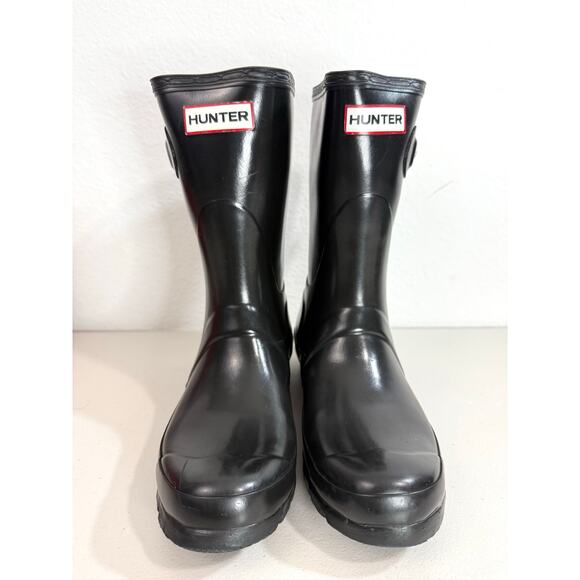 Hunter Original Gloss Mid Calf Rain Boots Women’s Black US 6M / 7F EU 38 - Picture 5 of 13